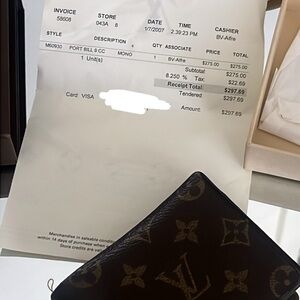Louis Vuitton Bifold Wallet in Textured Brown Leather